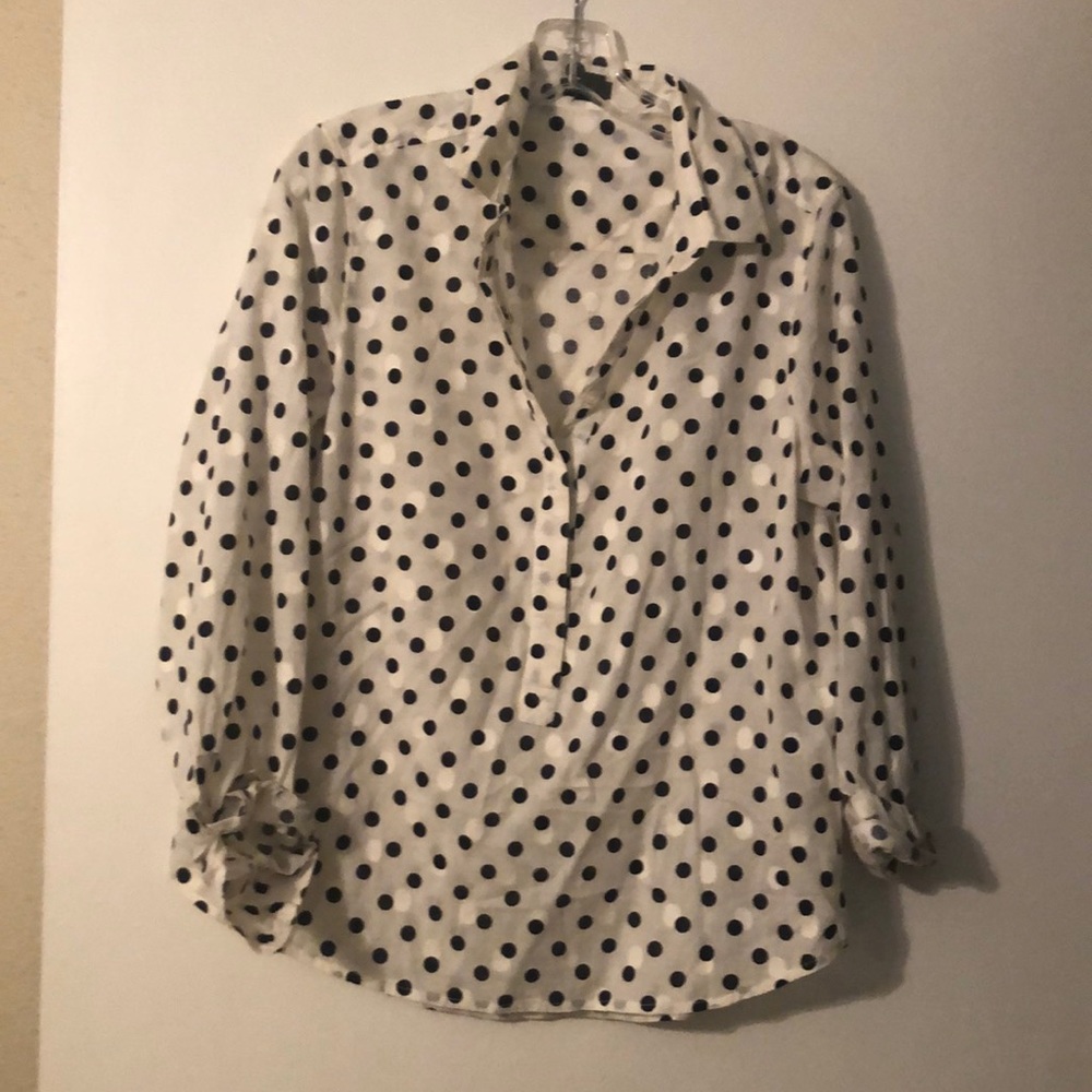 J crew polka dot shirt